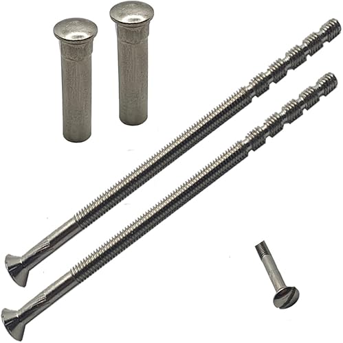 M4 x 90 mm Chrom Schlitzriegel und Hülse für Terrassentür, Verbindungsschrauben, Befestigungen und Schlossschlitze, 2 Stück - Cheap-Us