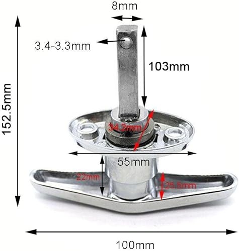 Garagentorschloss, T-Griff, hinten fixiert, um sich von Wohnwagen Garage Schuppen Wohnmobil zu unterscheiden - Cheap-Us