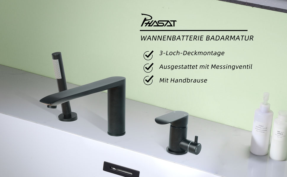 3 Loch Badewannenarmatur