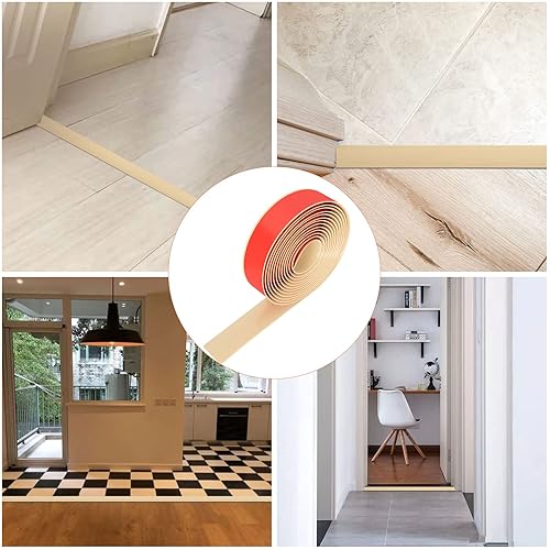 MIVIDE 400x4cm Übergangsprofil Selbstklebend, Vinyl Übergangsprofil, Übergangsleiste Boden Selbstklebend für Laminat, Türleiste, Bodenleiste (Ahornfarben) - Cheap-Us