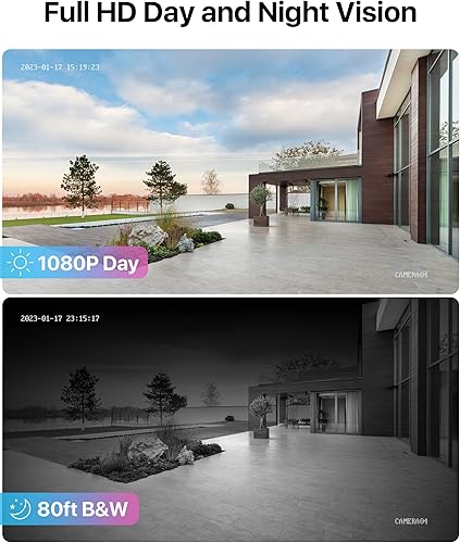 ZOSI 1080P Verkabelt Aussen Überwachungskamera Set ohne Festplatte, 8CH HDMI DVR, 4 Outdoor 2MP Video Sicherheitskamera, IR Nachtsicht, Bewegungsalarm - Cheap-Us