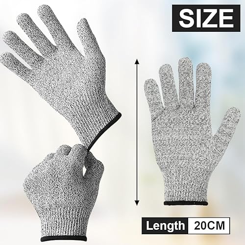 AUYAO Schnittschutzhandschuhe Universal Schnittschutzhandschuhe Level 5 Schutz Schnittfeste Handschuhe Täglichen Gebrauch Lebensmittelecht Küchenhandschuhe Arbeitshandschuhe Schnitzhandschuhe (Grau) - Cheap-Us