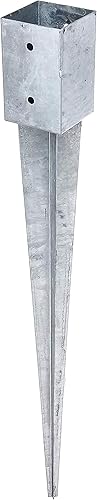 Alberts 211318 Einschlag-Bodenhülse | für Vierkantholzpfosten | feuerverzinkt | 101 x 101 mm | Gesamtlänge 900 mm - Cheap-Us