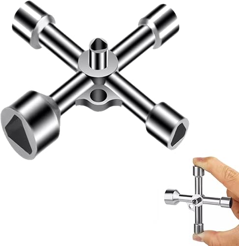 Dreikantschlüssel,Schlüssel Dreikant Utilities Mülltonne Absperrpfosten Cross Bauschlüssel Universal Dreieck Multifunktionale Key Set Poller Schaltschrankschlüssel Universeller Dreiecksschlüssel - Cheap-Us