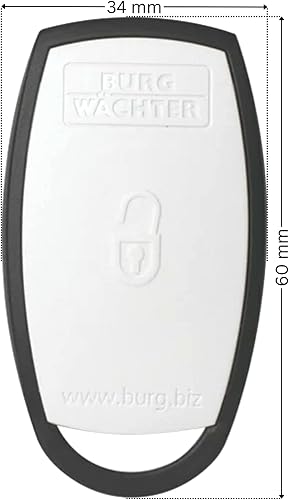 BURG-WÄCHTER Elektronischer Funkschlüssel für secuENTRY Home, Aktivtransponder für elektronische Türschlösser der secuENTRY Serie, ENTRY sE-Key 7713, Weiß/Schwarz - Cheap-Us
