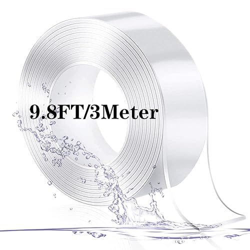 6M Doppelseitiges Klebeband Extra Starkes, Transparentes Abwaschbares Dünn Doppelklebeband, Ablösbar Spurlos Nano Beidseitiges Klebeband für Teppich, Zuhause oder Büro - Cheap-Us