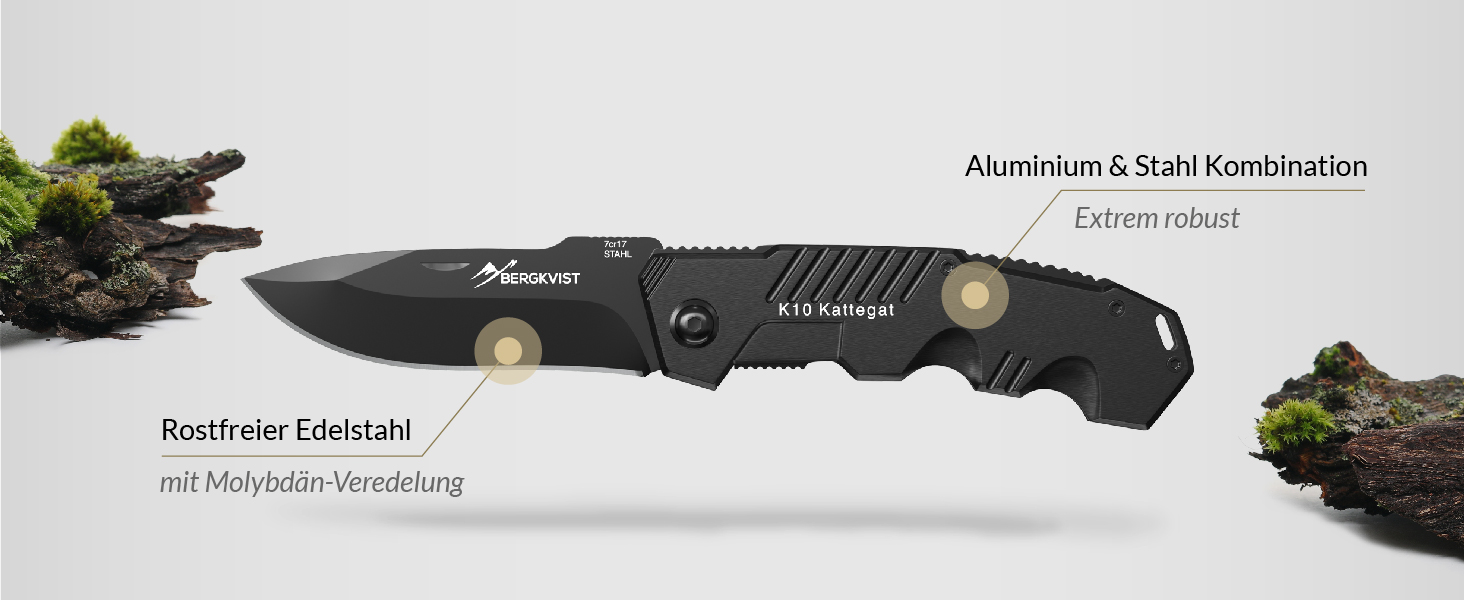 BERGKVIST k10 messer klappmesser zweihandmesser taschenmesser outdoor survival gürtelmesser jagd