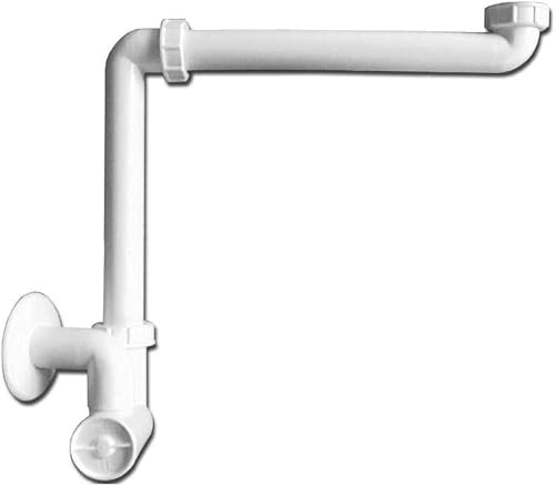 SOLIDO 9003076003976 5/4' x 30 mm Raumspar-Möbelsiphon, weiß - Cheap-Us