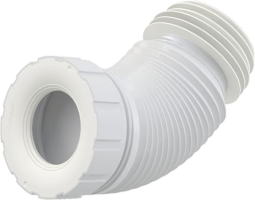 WC-Anschluß Abfluß weiß weiss WC-Abfluß Länge von 200 bis 520 flexibel TOP Abflussrohr - Cheap-Us