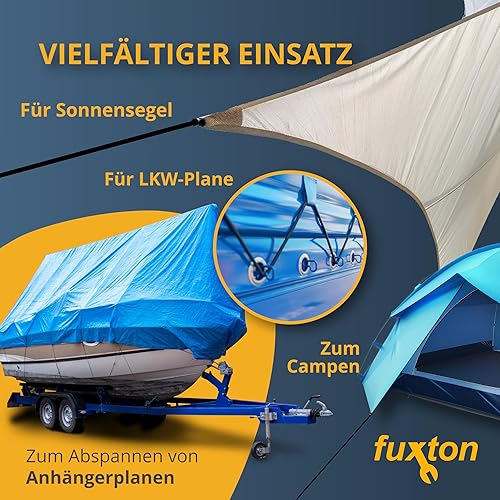 fuxton® Gummiseil (8mm x 20m), Expanderseil, Gummileine, Bungee Cord Marine, Spanngummi Meterware, schwarz - Cheap-Us