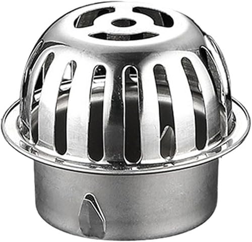 RANRAO Edelstahl Dachbodenablauf Anti-Verstopfung Abflussrohr Spüle Filter Outdoor Dach Anti-Blockierung Leitungskappe Runde Bodenablauf Dachrinnen Laubschutz (110 mm) - Cheap-Us