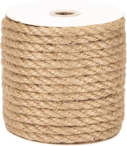 Natürliches Juteseil, Tosadee, 8 mm, Länge 20 m, Schnur zum Basteln, Gartenarbeit, Dekoration, Handwerker - Cheap-Us