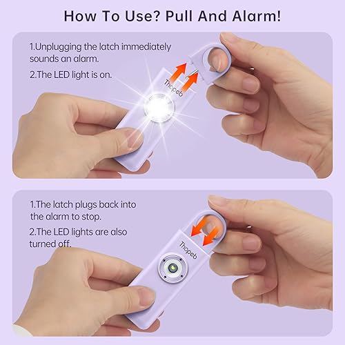 Der Original Persönlicher Alarm Für Frauen, Alarm Schlüsselanhänger, Persönlicher Alarm & Schlüsselanhänger für Frauen Sicherheit, Alarm Mit Stroboskoplicht und Schlüsselanhänger, Hilft Ältesten - Cheap-Us