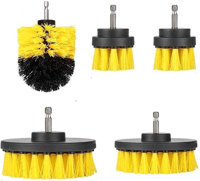 Bohrerbürstenaufsatz bohrbürste - 5 Stück elektrische Bohrerbürsten-Kit Bohrmaschine – ideal für Poolfliesen, Badezimmer, WC, Keramik, Marmor, Auto - Cheap-Us