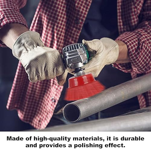 UTMACH 2 Stück Nylon Topfbürste Bohrmaschine Nylonbürste Winkelschleifer Bürste Nylon mit Innengewinde M14 zum Entfernen von Rost Korrosion Farbe Metallpolierreinigung,Durchmesser 75mm - Cheap-Us