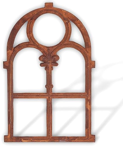Stallfenster Eisenfenster Scheunenfenster Eisen Fenster 46 x 74cm im Antik-Stil Rost Gartenmauer - Cheap-Us