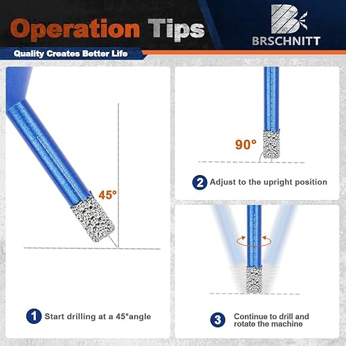 Diamant Fliesenbohrer Set - BRSCHNITT M14 Diamantbohrer Lochsäge für Fliesen Porzellan Keramik Marmor Granit Bohrungen&10mm&50mm Fresa Diamantata Diamant Trennscheibe125mm - Cheap-Us