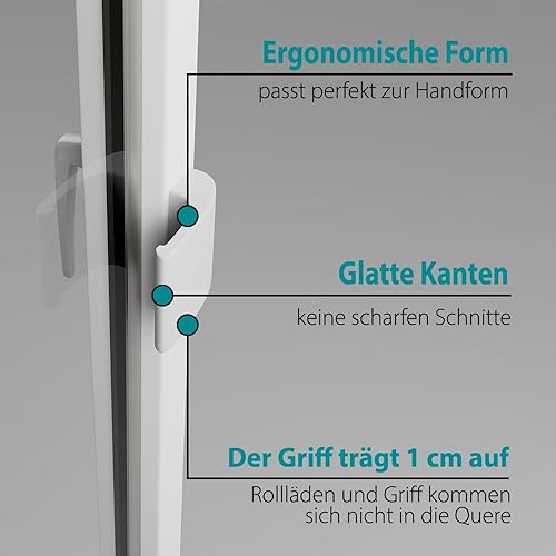 VOOXA Balkontürgriff aus Aluminium für Außen 82x49mm, hochwertiger Griff für Balkontür oder Terrassentür (Anthrazitgrau RAL7016) - Cheap-Us