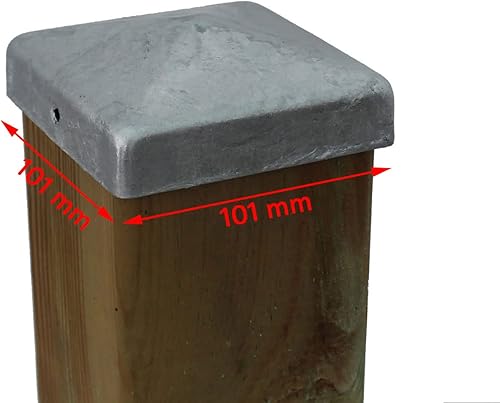 Baumarktplus 10x Pfostenkappe verzinkt Abdeckkappe für Pfosten Pyramide 101 mm 10x10cm - Cheap-Us