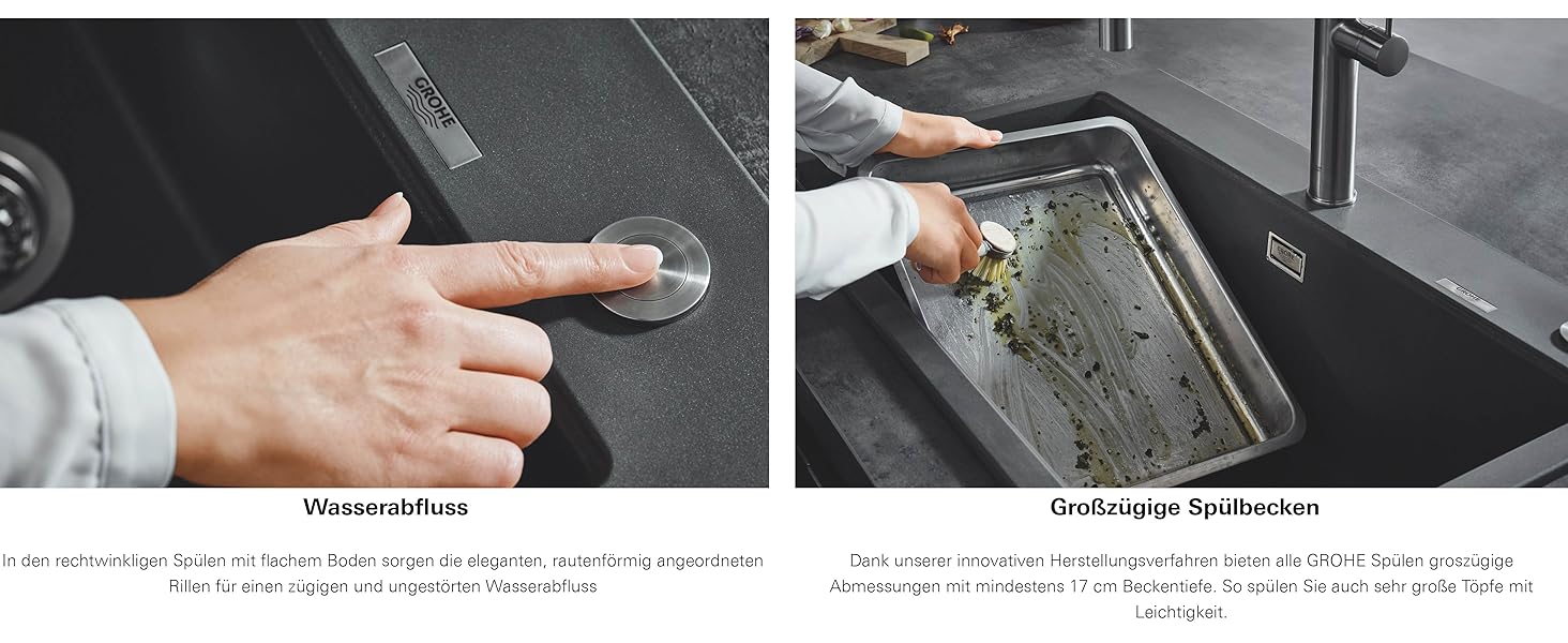 grohe wasser spüle becken