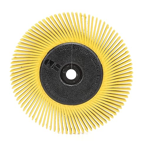 Scotch-Brite(TM) Bürste mit Radialborsten, Cubitron/Aluminiumoxid, 6000 U/min, 6 Durchmesser x 1/2 Breite, 80er Körnung (1 Stück) - Cheap-Us