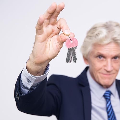 Bewudy 40 Stück Schlüsselkappen, Bunte Schlüsselabdeckungen zur Schlüsselkennzeichnung, Halbkreisförmige Flexible Key Caps in 4 Farben, Robuste und Langlebige Schlüsselringe, Ideal für Zuhause Büro - Cheap-Us