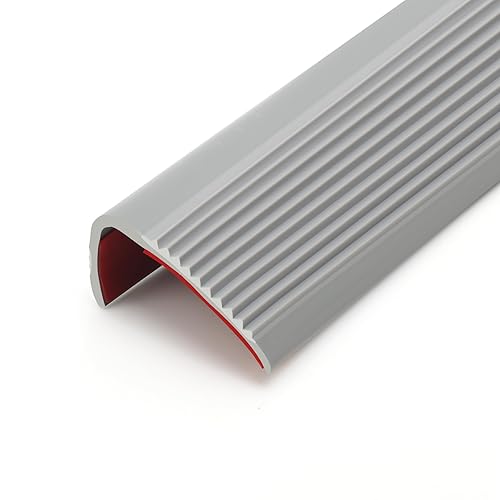 5 Meter Rutschfeste Treppenkante, Selbstklebender Vinyl-Kantenstreifen, Flexible PVC-Gummistufen-Kantenleiste (5m x 25 mm, schwarz) - Cheap-Us
