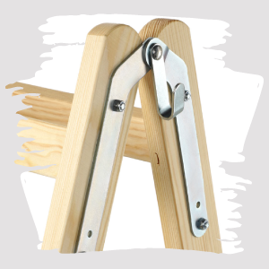 KADAX Holzleiter, Bockleiter bis 150 kg, klappbare Malerleiter, Doppelstufenleiter