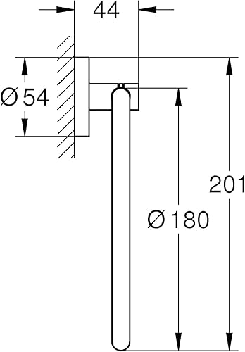 GROHE Essentials - Handtuchring (Material: Metall, verdeckte Befestigung, zum bohren oder kleben), chrom, 40365001, Small - Cheap-Us