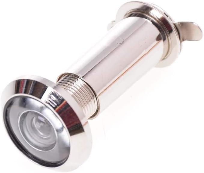 Aqbau® Set 12 x Türspion mit Sichtschutz I Weitwinkel Türspion aus Metall I Bohrloch Ø 16 mm 200° Türspion abdeckung I Spion mit Sichtschutz Türsicherung 37-60mm - Cheap-Us