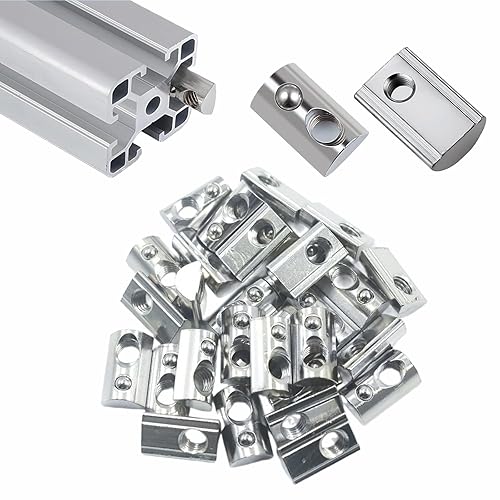DAYALO 60 Stück Nutensteine M5 mit kugel Nut 6, 20-Serie M5 Aluprofil 20x20 Kohlenstoffstahl, T Nutsteine Schrauben Set für Alu Profil, Europanorm - Cheap-Us