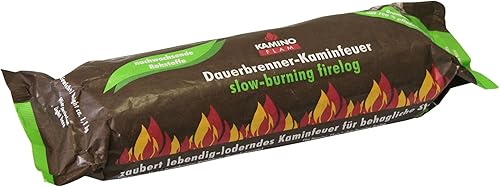 Danto Spar-Set: 10 Stück KaminoFlam® Dauerbrenner-Kaminfeuer, 100% nachwachsende Rohstoffe, für Kaminofen, Kachelofen, Holzofen - Cheap-Us