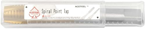 Aceteel M9 x 1,25 Titanbeschichteter Spiralspitzgewindebohrer, HSS-TiN-beschichteter Spiralspitzgewindebohrer M9 x 1,25 - Cheap-Us