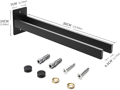 OETAMS Handtuchhalter Ohne Bohren Schwarz Matt Handtuchstange Edelstahl Handtuchhalter Bad Eckig Hantuchhalterung Einarmig Badetuchhalter - Cheap-Us