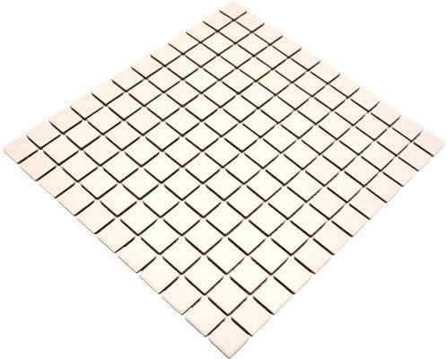 Mosaik Fliese Keramik hellbeige unglasiert rutschsicher Duschtasse Bodenfliese Badfliese Anti Slip - MOS18B-1211-R10 - Cheap-Us