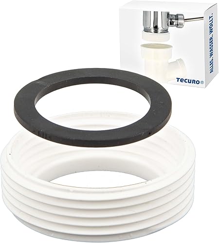 tecuro - Reduzierstück Adapter für Siphon-Ablauf - 1 1/4 Zoll IG x 1 1/2 Zoll AG - Kunststoff, weiß - 58722 - Cheap-Us