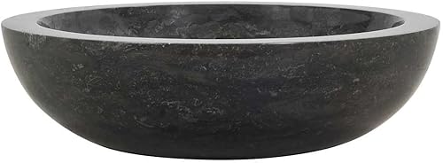 vidaXL Waschbecken Aufsatzwaschbecken Waschtisch Waschplatz Handwaschbecken Waschschale Aufsatzbecken Becken Badezimmer 40x12cm Marmor Naturstein - Cheap-Us