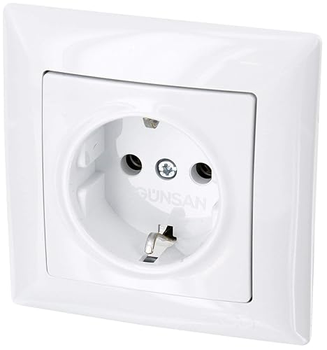 Unterputz Steckdose, Steckklemme, All-in-One, Serie G1 reinweiß - Cheap-Us