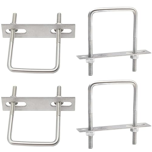 CEEYSEE 4 Satz U Schrauben M8 60 x 120mm U Bügel 304 Edelstahl U Bügelschraube für Befestigung von Rohren, Fahrzeugen, Schiffen, Brücken,Tunneln (U/M8-60x120mm) - Cheap-Us
