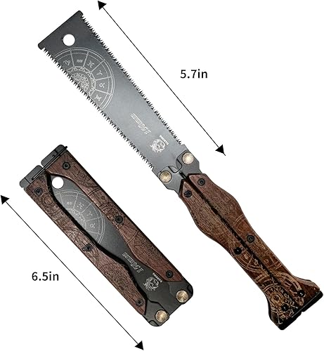 Reevnnmer Mini Klapp-Zugsäge,Profi Japansäge,30CM SK85 Karbonstahl aus Beidseitig Japansäge Klappbar,für nasses/trockenes Holz 13/15 TPI,Silky Säge,Feinsäge - Cheap-Us