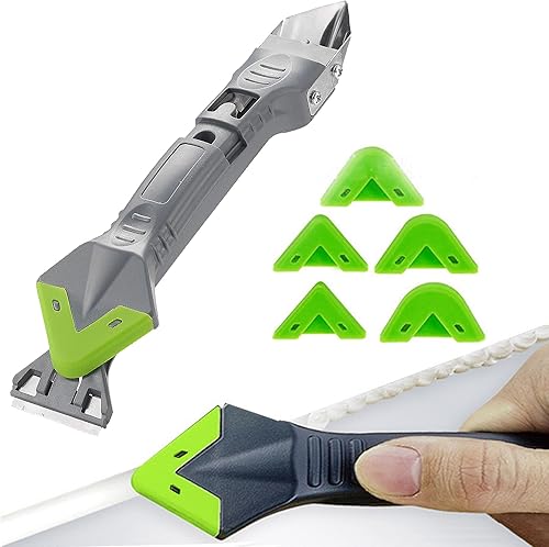 XSQD 5 in 1 Silikonentferner Werkzeug Set, Silikon-Dichtungswerkzeug Silikonentferner, Pezialwerkzeug Scraper Kleber Entfernung Multifunktionale Klinge, Für Schaufel Weg Flecken, Kratzen Von Silikon - Cheap-Us