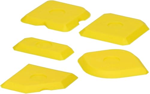 ECD Germany Fugenglätter Set 5-tlg - Fugenabzieher Set für Silikon, Silikonfugen und Acryl - Fugenspachtel Glättspachtel Silikonspachtel Silikonglätter Silikonabzieher Silikon Abzieher Fugenkratzer - Cheap-Us