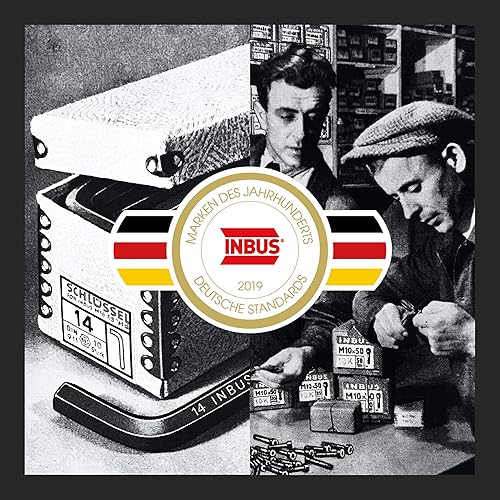 INBUS® 72380 Winkelschraubendreher (Extra lang) 2.5mm, mit Kugelkopf — Made in Germany - Cheap-Us