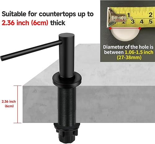 AIKE AK1052 500ML Spülmittelspender mit Edelstahlpumpe, Einbau-Seifenspender für Küchenspüle und Waschbecken - Cheap-Us