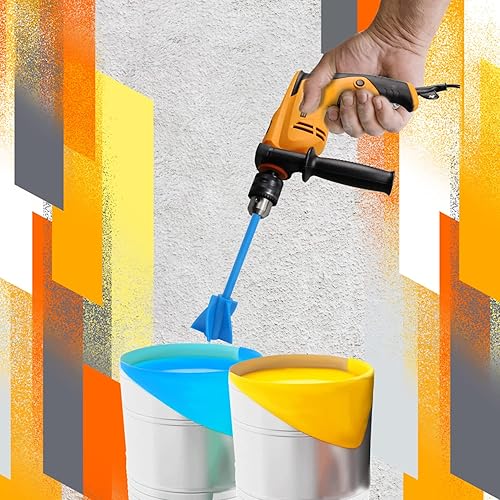 2 Stück Mixer Aufsatz Bohrmaschine für Harz, Farbrührer Bohrmaschine Wiederverwendbar Epoxidmischer zum Bohren von Epoxid Malerei Mischen von Epoxid Keramikglasur (Blau) - Cheap-Us