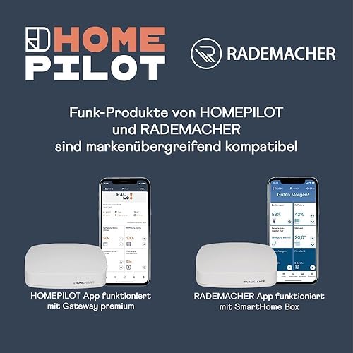 HOMEPILOT Gateway premium, Smart-Home Zentrale inkl. App & Sprachsteuerung (Alexa, Google Assistant kompatibel), Steuerung für smarte Homepilot-Geräte (Rolladen, Heizung, Beleuchtung uvm.) - Cheap-Us