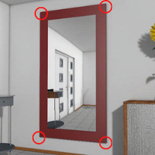 Spiegeldübel zum Aufhängen von Spiegeln