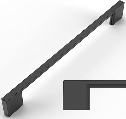 Amerdeco 6 Stück Möbelgriffe Schwarz 96mm Lochabstand Schubladen Zinc alloy Griffe für Küchenschränke Schrankgriffe Schubladengriffe Türgriffe für Küchenschränke Kleiderschrank UK0022 - Cheap-Us