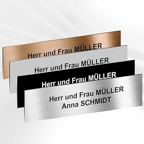 Selbstklebendes Briefkastenschild PVC – Gravierte, online personalisierbare Platte 10 x 2,5 cm - Cheap-Us