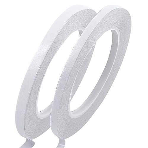 YISUMEI 2 Rollen Doppelseitiges Klebeband Set Starke Klebeband Selbstklebeband für Büro DIY Handwerk, Jede Rolle 25 Meter lang, Breite 6/9mm - Cheap-Us